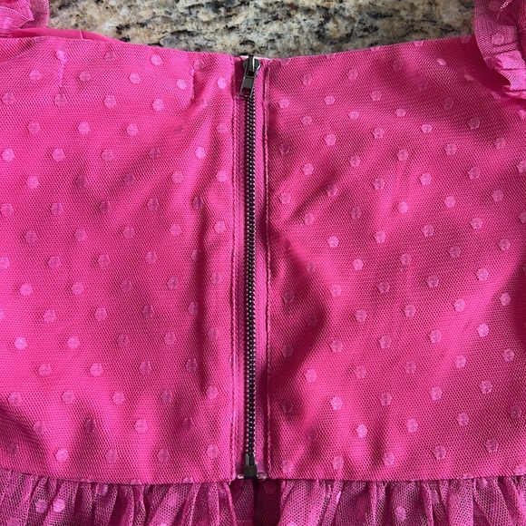 Stella Laguna Beach Cropped Tulle Ruffle Top- size Small NWT - Picture 5 of 6